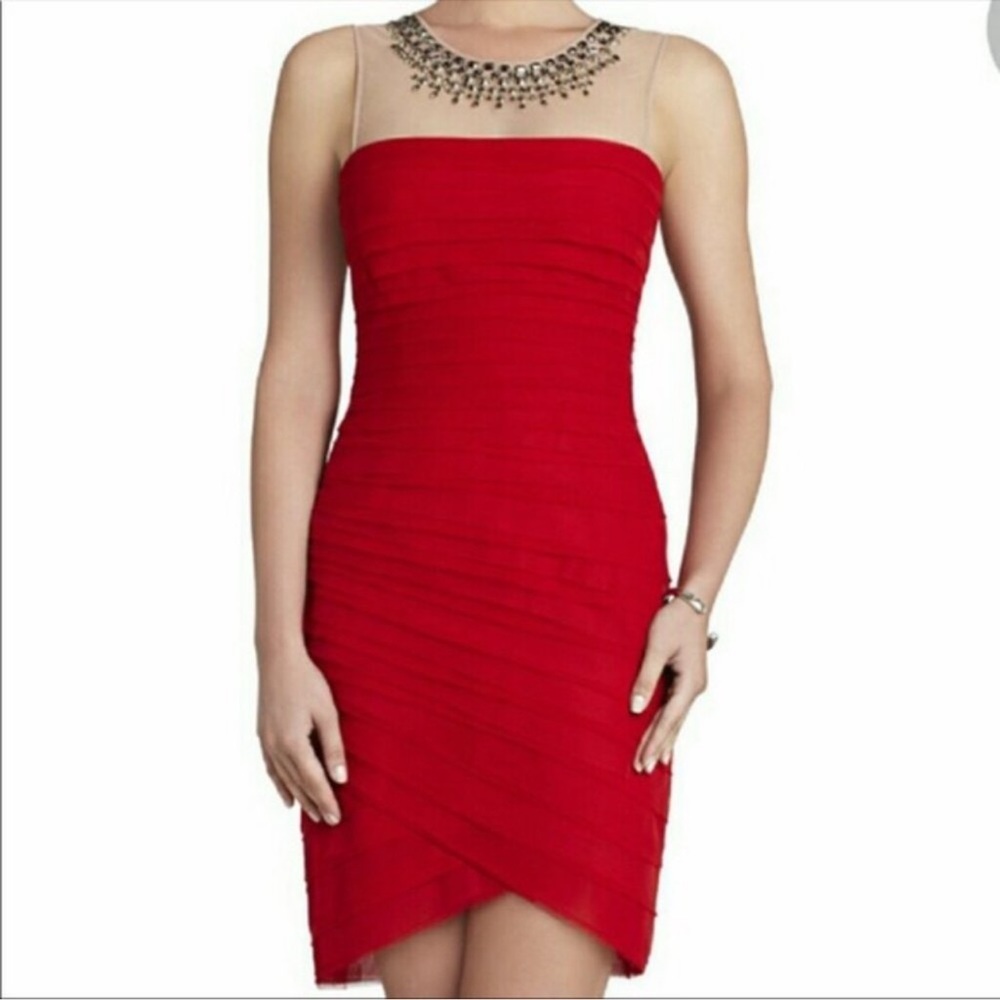 BCBG Maia Red Cocktail Dress